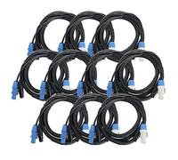 Pronomic Stage PPD-2.5 Câble Hybride Powerplug/DMX Lot de 10, Couleur: noir