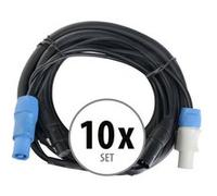 Pronomic Stage PPD-5 Câble Hybride Powerplug/DMX Lot de 10, Couleur: noir