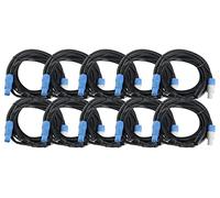 Pronomic Stage PPD-5 Câble Hybride Powerplug/DMX Lot de 10, Couleur: noir | Câble combiné pour alimentation et signal, Fini les câbles emmêlés pour connecter les effets lumineux contrôlés par DMX