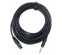 Pronomic XFJ-10 Câble XLR vers Jack (câble micro asymétrique, longueur 10m, résistant aux acides et huiles, décharge de traction à pince) noir