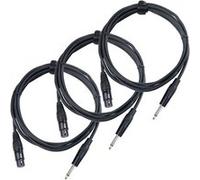 Pronomic Stage XFJ-2,5 câble micro XLR/Kl 2,5m 3xSet XLR (femelle)/ jack 6,35mm mono G