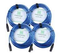 Pronomic Stage XFXM-Blue-10 Câble Micro XLR 10m bleu métallique Lot de 4.