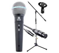 Pronomic Superstar Jack Lot de Microphones Microphones+ Pied + XLR Câble Jack