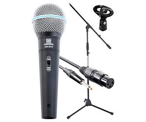 Pronomic Superstar Jack Lot de Microphones Microphones+ Pied + XLR Câble Jack