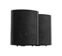 Pronomic USP-430 BK Paire d'Enceintes Murales HiFi - Enceintes 2 Voies en Set - Idéal pour Restauration et Terrasse - Support Mural Inclus pour Fixation - Puissance 120W - Noir