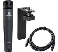 Pronomic VM-57 Set Micro Cajon - pack professionnel avec micro instrument dynamique, support micro pour cajons, câble assorti & accessoires