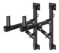 Pronomic Paire de Supports muraux WSM-1 PA pour Enceintes PA et HiFi (2 pièces par Set, Compatible avec Enceintes à Bride de 35 mm, Angle réglable sur 3 Positions, Solide, métal) Noir