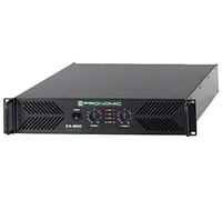 Pronomic XA-800 Amplificateur Stéréo 2x1900W sous 2O - Ventilateur Auto, 2x Entrée XLR, 2x Sortie XLR Parallèle, Circuits de Protection, Circuit Type H.