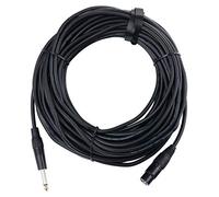 Pronomic XFJ-20 Câble XLR vers Jack (câble micro asymétrique, longueur 20m, résistant aux acides et huiles, décharge de traction à pince) noir
