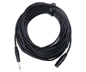 Pronomic XFJ-20 Câble XLR vers Jack (câble micro asymétrique, longueur 20m, résistant aux acides et huiles, décharge de traction à pince) noir