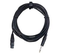 Pronomic XFJ-5 Câble XLR vers Jack (câble micro asymétrique, longueur 5m, résistant aux acides et huiles, décharge de traction à pince) noir