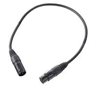 Pronomic XFXM-0.5 Câble Micro (0,5m de longueur, XLR femelle 3 broches -> XLR mâle 3 broches, connecteurs soudés à la main, résistant aux acides et huiles, décharge de traction à pince) noir