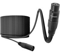 Pronomic XFXM-100 Câble Micro (10m de longueur, XLR femelle 3 broches -> XLR mâle 3 broches, connecteurs soudés à la main, résistant aux acides et à l’huile, décharge de traction à pince) noir