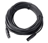 Pronomic XFXM-20 Câble micro (20m de longueur, XLR femelle 3 broches -> XLR mâle 3 broches, connecteurs soudés à la main, résistant aux acides et huiles, décharge de traction à pince) noir