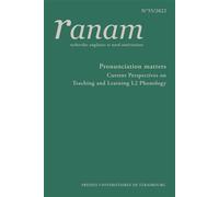 Pronunciation Matters Current Perspectives on Teaching and Learning L2 Phonology - Monki Pukli - Presses Universitaires Strasbourg - broché - Revue
