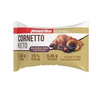 ProNutrition Cornetto céto multicéréales (50 g, baies) - Brioche céto feuilletée sans sucres ajoutés et à faible teneur en glucides - Idéal pour le petit-déjeuner ou les collations - Made in Italy