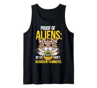 Proof of Aliens My Cat Hasn't Blinked Funny Men Women Débardeur