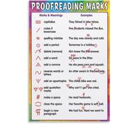 Proofreading Marks Chart Poster - Universal Editing Symbols for Writers & Students, Teacher Supplies Classroom Decor, Educational Wall Art for Home Office Study Room (Framed,12x18inch(30x45cm))