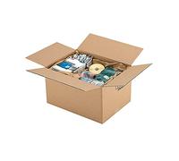 Propac BOY553510 Lot de 20 boîtes en carton ondulé Havane, 55 x 35 x 10 cm