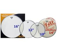 Remo Propack Ambassador Transparente 10/12/16/+14 Amb Pack de peaux