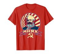 Propagande rétro Communiste de Karl Marx T-Shirt, Homme, Rouge, S