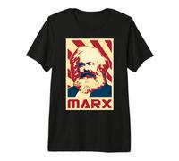 Propagande rétro Communiste Karl Marx T-Shirt Haut de Gamme