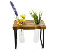 Propagateur de | Présentoir à Vases en Verre avec Support en Bois,Décoration Intérieure Et Accessoires De Jardinage pour Boutures De Pothos Et Fleurs