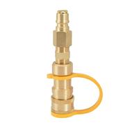 Propane Quick Connect Fittings - Solid Brass Set, Convenient Shutoff Valve Adapters, Reliable Gas Hose Replacement Parts, Heavy Duty Camper Trailer Hardware - For RV Appliances And Fire Pits