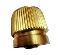 Propane Tank Adapter 1lb to EN417 Brass Core(Gold) | Brass core sealing, O-ring leak resistance, fits EN417 stoves, converts 1lb propane, camping essential