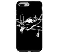 Propeller Aircraft Line Art Pilot Coque pour iPhone 7 Plus/8 Plus