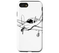 Propeller Aircraft One Line Drawing Coque pour iPhone SE (2020) / 7 / 8