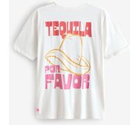 Proper Good We Are Proper Good Cream Tequila Back Print Graphic Short Sleeve T-Shirt