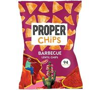 PROPERCHIPS Barbecue Lentil Chips, Vegan, Snacks Sans Gluten, Sachet à partager 85 g