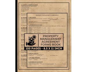 Property Management Agreement Forms Book: Commercial & Residential Property Management Agreement | Property Manager Contract Form | 50 Forms