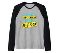 Property of Alcatraz State Penitencary D-Block Manche Raglan