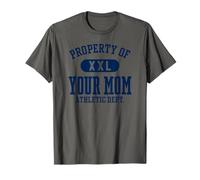 Property of Your Mom Athletic Department XXL Imprimé Bleu Marine T-Shirt