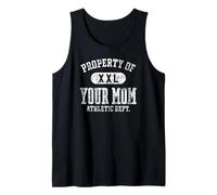 Property of Your Mom Athletic Dept. XXL Imprimé Vieilli Blanc Débardeur