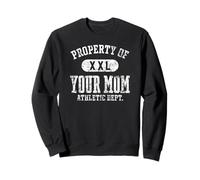 Property of Your Mom Athletic Dept. XXL Imprimé Vieilli Blanc Sweatshirt