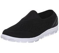 Propét TravelActiv Chaussures Oxford à Enfiler pour Femme, Pointure 4, Noir, 37.5 EU