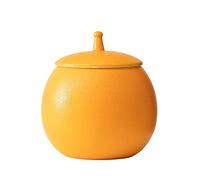 PROPFE Sucrier avec Couvercle, boîte à thé en céramique pour café-Bar, Ensembles de boîtes à Sucre pour la Cuisine, Pots à café avec couvercles hermétiques-Jaune-1