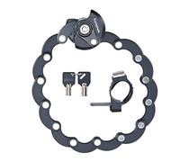 Prophete Antivol pliable rond, 2 clés rondes, chaîne L : 60 cm, niveau 6, noir, avec support