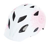 Prophete Casque de vélo Unisexe pour Enfant - Anneau réglable de 52 à 56 cm - Certifié TÜV/GS - Inmold - LED - Couleur : Blanc - 52 à 56 cm