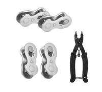 Prophete Lot de 8 maillons de verrouillage de chaîne et 1 pince pour vélo de route, VTT, vélo de sport, idéal pour réparation et entretien