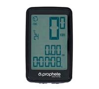 Prophete Ordinateur de vélo avec 14 Fonctions et Transmission Radio - Noir, Support Inclus, Montage sans Outil, Batterie Li-ION Rechargeable, avec câble USB