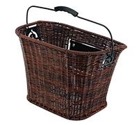 Prophete Panier de vélo City Aspect rotin, avec Support E-Bike pour Fixation au Guidon, Couleur : Marron