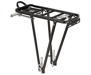 Prophete - porte bagages en aluminium 26-28 pouces avec supports de sangle de maintien de la pompe a air de serrage a ressort et le reflecteur 6018 noir 26/28