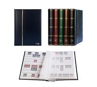 Prophila Album de timbres 64 pages blanches Couverture rembourrée Bleu