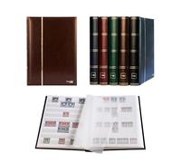 Prophila Album de timbres 64 pages blanches Couverture rembourrée Marron