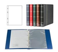 Prophila Album First Day avec 20 Poches pour Pages 1er Jour (FDS) Bleu