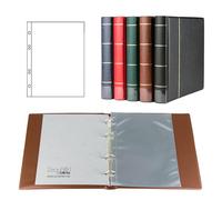 Prophila Album First Day avec 20 Poches pour Pages 1er Jour (FDS) Brun